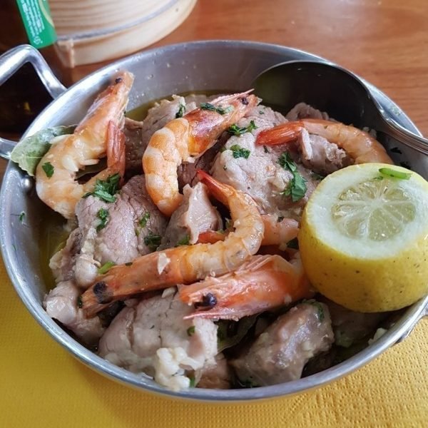 Frigideira de Lombinhos com Camarão